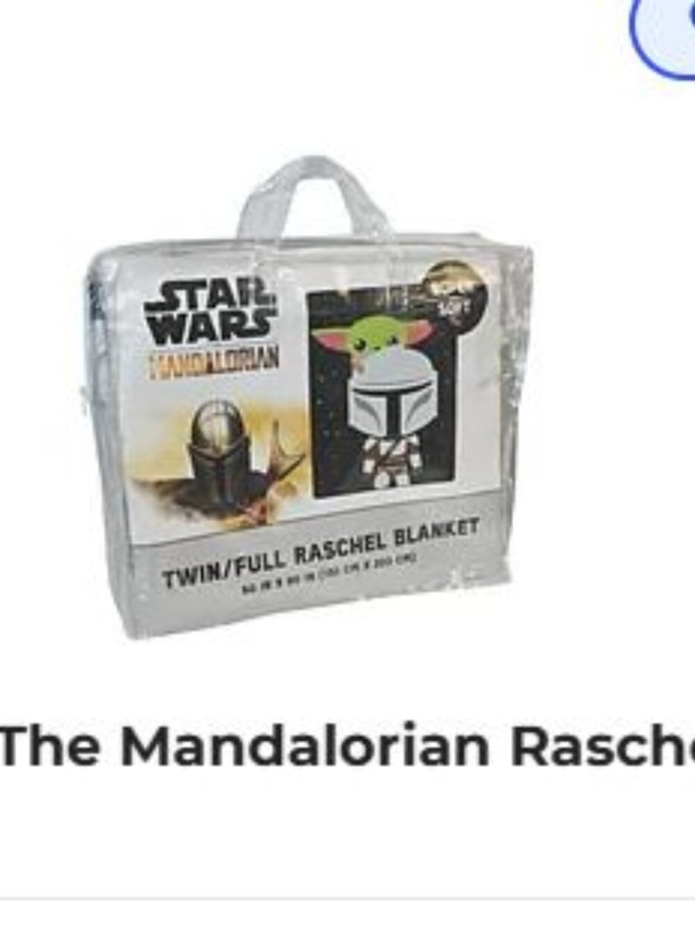 Star Wars The Mandalorian Twin/Full Raschel Blanket. 60 X 80 Inches